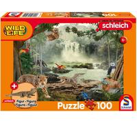 Schmidt Spiele 56467 Wild Life, in The Rainforest, 100 pièces, avec Un Puzzle pour Enfants (Un Crocodile Original)