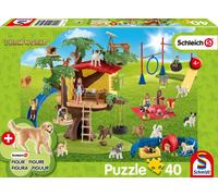 SCHMIDT Puzzle Schleich Happy Dogs 40 pièces + figurine Schleich