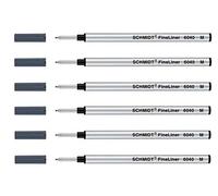 Schmidt: Recharge Fineliner (Avec Ressort) 6040, Couleur: Noir, Lot de 6.
