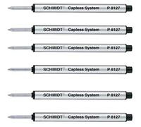 Schmidt: Recharge Rollerball Capless Moyenne P8127 Couleur: Noir, Lot de 6.