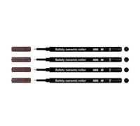 Schmidt: Recharge Rollerball Ceramic Tube Transparent SRC 888, Couleur: Noir, Lot de 4.