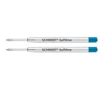 Schmidt Softline Lot de 2 recharges pour stylo bille Bleu
