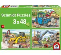 Schmidt Spiele 3 Puzzles - Mes véhicules de construction préférés - Teile