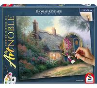 Schmidt Spiele 46168 My ArtNoble, Thomas Kinkade, Moonlight Cottage, Kit de Peinture, Arts et travaux manuels