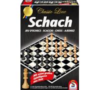 Schmidt Spiele 49082 Jeu Stratégique Ligne Classique - Échecs avec des Figures Extra Larges