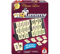 Schmidt Spiele 49474 MyRummy Classic Line Jeu de Cartes avec de Grands pions dans Une boîte en métal