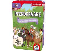 Schmidt Spiele 51449, Pferde Paare, jeu de voyage, Bring Mich mit Spiel in der Metalldose, multicolore