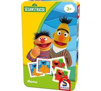 Schmidt Spiele 51451 Sesame Street Mémo, Jeu de Voyage, Emmenez-Moi avec Jeu dans Une boîte en métal, Normal