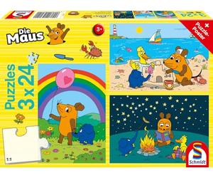 Schmidt Spiele 56212 Puzzle Les Souris Bons Amis 3 x 24 Pièces