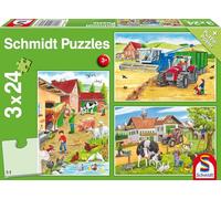 Schmidt Spiele - 56216 - À La Ferme, 3x24 Pcs