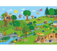 Schmidt Spiele 56395 Sendung Mit Der Maus, Spielpark, 100 pièces Puzzle pour Enfants, Multicolore