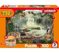 Schmidt Spiele 56467 Wild Life, in The Rainforest, 100 pièces, avec Un Puzzle pour Enfants (Un Crocodile Original)