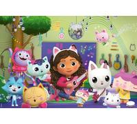 Schmidt Spiele 56472 Gabby's Dollhouse, Puzzle Glizer MIAU-Zig, 40 pièces pour Enfants, Coloré