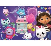 Schmidt Spiele 56473 Puzzle à Paillettes pour fête d'anniversaire dans la Maison de poupée, 60 pièces
