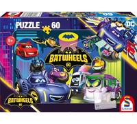 Schmidt Spiele 56488 Batwheels, Batmobile Contre Légion des Buses Puzzle 60 pièces pour Enfants, Multicolore, Fits 36"x96"(8ft) Table