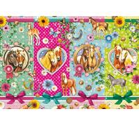 Schmidt Spiele 56538 Tout pour Le Bonheur des Chevaux, Puzzle pour Enfants de 200 pièces en Carton d'herbe