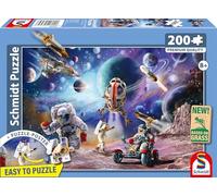 Schmidt Spiele 56539 Mission Spatiale, Puzzle pour Enfants de 200 pièces en Carton d'herbe
