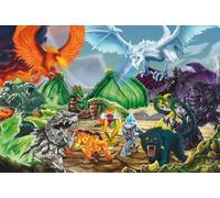 Schmidt Spiele Puzzle Eldrador, Battle for The Super Crystal, 100 pièces, figurine Schleich originale