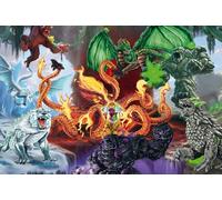 Schmidt Spiele 56566 Eldrador, Nasty Creatures, Puzzle pour Enfants de 200 pièces, avec Une Figurine Schleich Originale