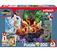 Schmidt Spiele 56566 Eldrador, Nasty Creatures, Puzzle pour Enfants de 200 pièces, avec Une Figurine Schleich Originale