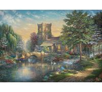 Schmidt Spiele 57367 Thomas Kinkade, Willow Wood Chapel, 1000 Teile Puzzle