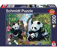 Schmidt Spiele 57380 Famille Panda à la Cascade, Puzzle de 500 pièces