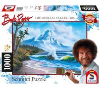 Schmidt-Spiele Puzzle 1000 pièces Bob Ross – Montagne au bord de la mer