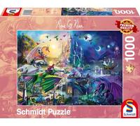 Schmidt Spiele 57585 Rose Cat Khan, Concours de Dragons Nocturnes, Puzzle de 1000 pièces