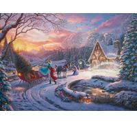 Schmidt Spiele 58035 Thoams Kinkade, Disney, Cinderella, Bringing Home for Christmas Puzzle 1000 pièces