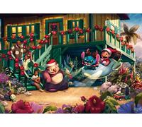 Schmidt Spiele 58049 Disney, Lilo et Stitch Aloha Christmas, Thomas Kinkade, Puzzle 1000 pièces