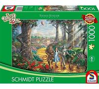Schmidt Spiele 58426 Puzzle Thomas Kinkade, Warner, Wizard of Oz, Follow The Yellow Brick Road, 1000 pièces