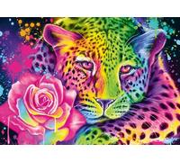 Schmidt Spiele 58514 Sheena Pike, léopard Arc-en-Ciel Fluo 1000 pièces Puzzle, Coloré