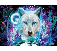 Schmidt Spiele 58515 Sheena Pike Neon, Puzzle Loup Arctique, 1000 pièces