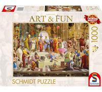 Schmidt Spiele 58526 - Markus Binz - Puzzle de 1000 pièces - L'école d'Athènes - Multicolore