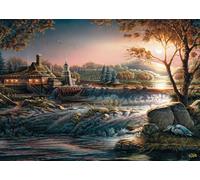 Schmidt Spiele 58545 Puzzle Lumineux dans la Nature Terry Redlin 1000 pièces Multicolore