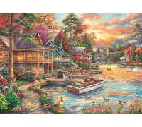 Schmidt Spiele 58553 Chuck Pinson, Ufer im Abendgold, 1000 Stück Puzzle