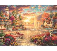 Schmidt-Spiele Puzzle 58554 Chuck Pinson - Matin calme au bord du lac - 1000 pièces