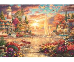 Schmidt Spiele 58554 Chuck Pinson, Le Calme du Matin au Bord du lac, Puzzle de 1000 pièces