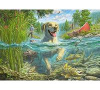 Schmidt-Spiele Puzzle Mark Frederickson – Amour de chien, Labrador jaune – 1000 pièces