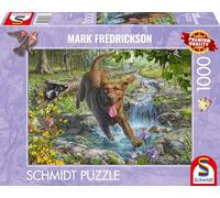Schmidt Spiele 58559 Mark Frederickson, Dog Love, Spring Walk avec Labrador Retriever, Puzzle 1000 pièces
