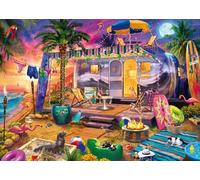 Schmidt-Spiele Puzzle Jeff Haynie – Caravane au bord de la mer – 1000 pièces