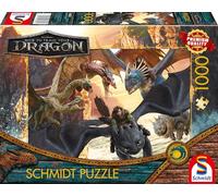 Schmidt Spiele 58582 Puzzle de 1 000 pièces pour apprivoiser Les Dragons en Toute simplicité