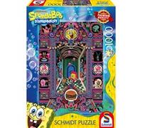 Schmidt Spiele 58587 Le Monde Fou de Bob l'éponge, Puzzle 1000 pièces