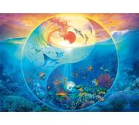 Schmidt Spiele 58594 Yin et Yang, Au Royaume des créatures Marines, Silvia Christoph, Puzzle 1000 pièces