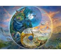 Schmidt Spiele 58596 Yin & Yang, Le Monde des Montagnes, Silvia Christoph, Puzzle 1000 pièces