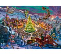 Schmidt-Spiele Puzzle 58609 – Le pôle Nord du Père Noël (Zac Kinkade) – 1000 pièces