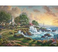 Schmidt-Spiele Puzzle 58628 – Un joyau au Bord de la mer (Thomas Kinkade) – 1000 pièces