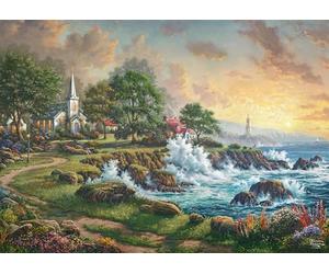 Schmidt Spiele 58628 Un joyau au Bord de la mer, Thomas Kinkade, Puzzle 1000 pièces
