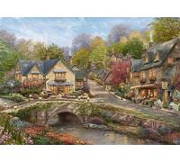 Schmidt-Spiele Puzzle 58629 Un été à Cobblestone Village (Thomas Kinkade) 2000 pièces