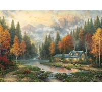 Schmidt Spiele Puzzle 58784 Thomas Kinkade Evening at Autumn Lake - 1000 pièces Multicolore